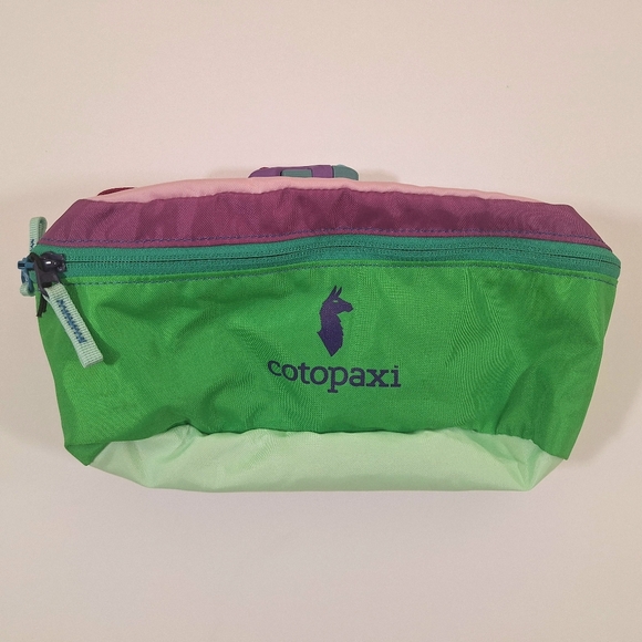 cotopaxi Handbags - Cotopaxi Bataan Del Dia 3L Fanny Pack Unique Colors Green Pink Adjustab Hip Pack